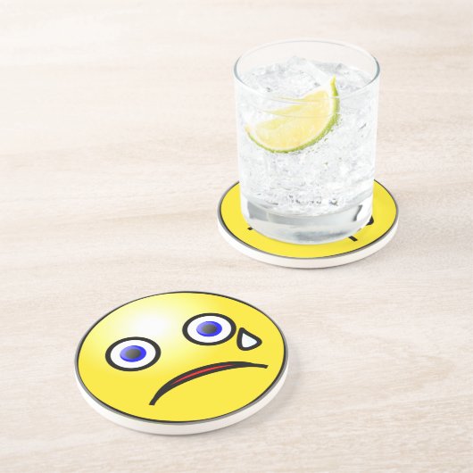 Sad Face Untersetzer (Seite)