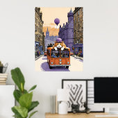 Sad Fat Cat Sentimental Animal Art Poster (Heimbüro)