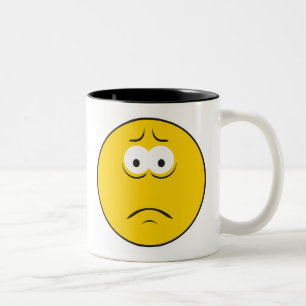 Sad Frownace Zweifarbige Tasse