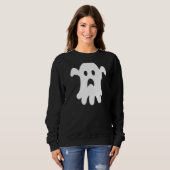 Sad Ghost Halloween Trendy Ästhetik Sweatshirt (Vorne ganz)