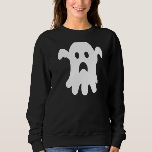 Sad Ghost Halloween Trendy Ästhetik Sweatshirt (Vorderseite)