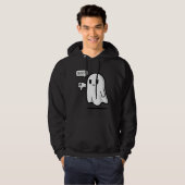 Sad Ghost Saying “Boo?” Front Print Funny Cute H Hoodie (Vorne ganz)