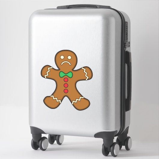 Sad Gingerbread Man Aufkleber (Koffer)