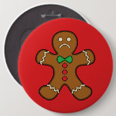 Sad Gingerbread Man Button (Vorne & Hinten)