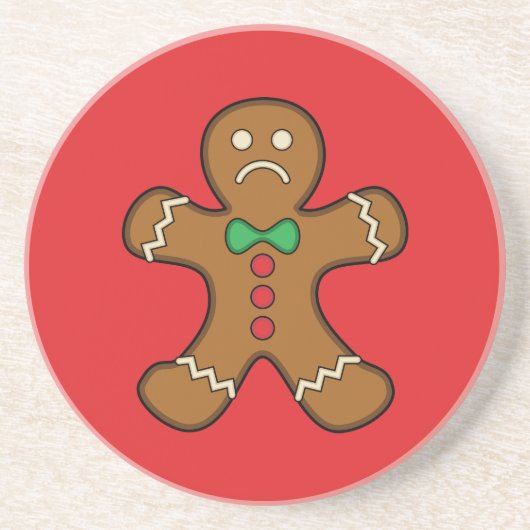 Sad Gingerbread Man Getränkeuntersetzer (Vorne)