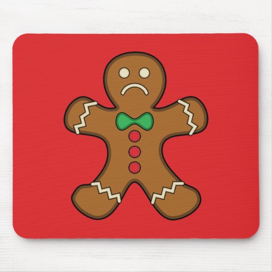 Sad Gingerbread Man Mousepad (Vorne)
