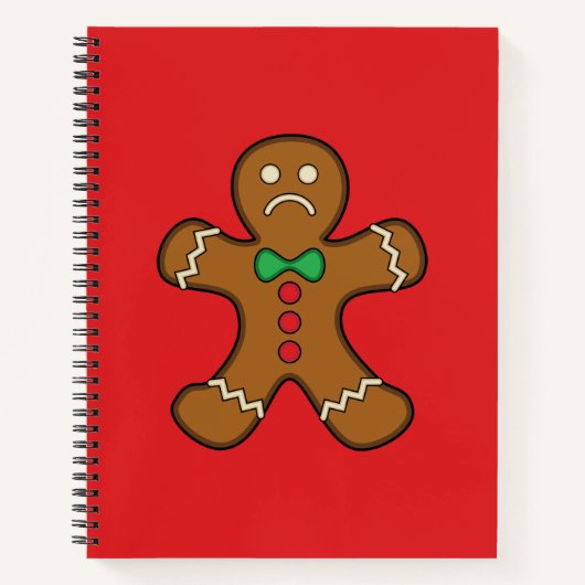 Sad Gingerbread Man Notizblock (Vorderseite)