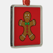 Sad Gingerbread Man Ornament Aus Metall (Rechts)