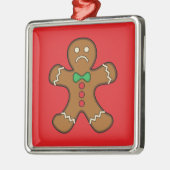 Sad Gingerbread Man Ornament Aus Metall (Links)
