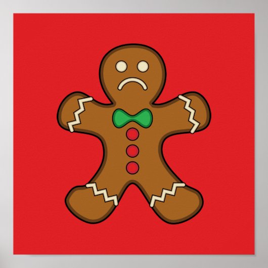 Sad Gingerbread Man Poster (Vorne)