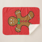Sad Gingerbread Man Sherpadecke (Vorderseite (Horizontal))