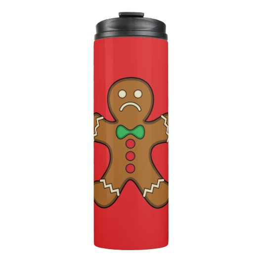 Sad Gingerbread Man Thermosbecher (Vorderseite)