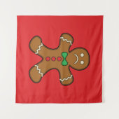 Sad Gingerbread Man Wandteppich (Vorderseite (Horizontal))