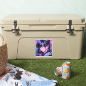 Sad Girl 90s Anime Style Sticker (Kühler)