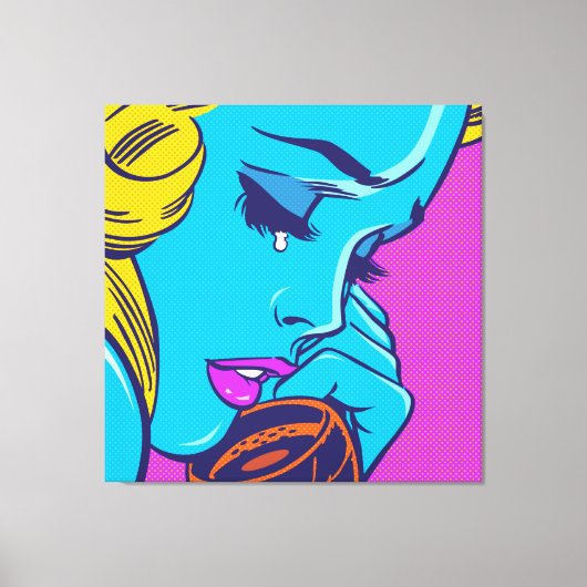 SAD GIRL LEINWANDDRUCK (Vorderseite)