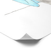 Sad Girl mit einer schwarzen Katze große Augen düs Poster (Ecke)