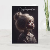 Sad Girl Vermisst Karte (Vorderseite)