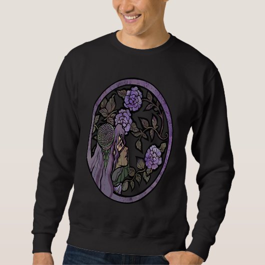 Sad Goddess Purple Roses artwork Sweatshirt (Vorderseite)