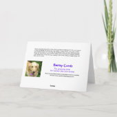 Sad Golden Retriever in Cone wird gut Karte (Rückseite)