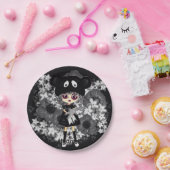 Sad Goth Girl - Kawaii Chibi Cartoon Pappteller (Party)