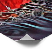 Sad Gothic Girl sitzt außerhalb von Poster (Ecke)