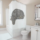 Sad Guilty Looking Doberman Duschvorhang (Beispiel)