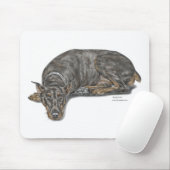 Sad Guilty Looking Doberman Mousepad (Mit Mouse)