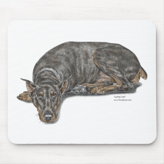 Sad Guilty Looking Doberman Mousepad (Vorne)