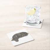 Sad Guilty Looking Doberman Rechteckiger Pappuntersetzer (Vor Ort)