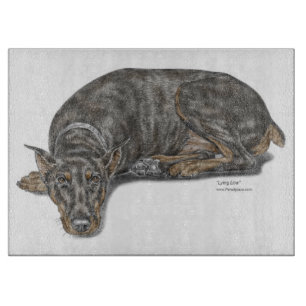 Sad Guilty Looking Doberman Schneidebrett