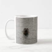 Sad Harbour Siegel in der Rain Wildlife Art Kaffeetasse (Links)