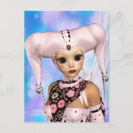Sad Harlequin Doll Postkarte