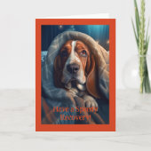 Sad Hound gut, 5" x 7" geklappte Grußkarte Karte (Vorderseite)