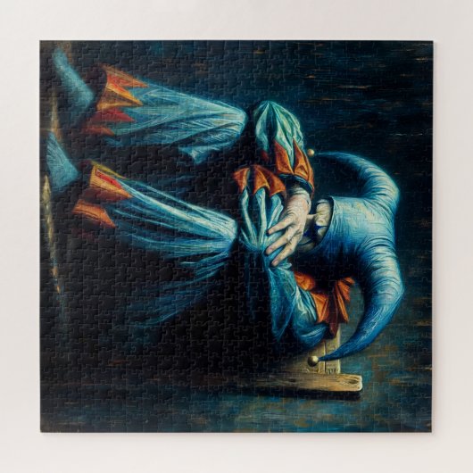 Sad Jester sitzt im Vorsitz Puzzle (Horizontal)