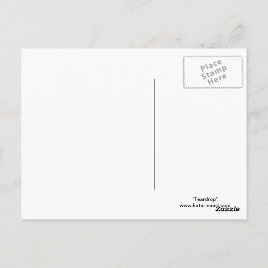 Sad Jester Teardrop Postcard Postkarte (Rückseite)