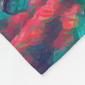 Sad Jesus Christus Gesicht Thorn Crown Abstrakte K Fleecedecke (Ecke)