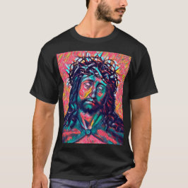 Sad Jesus Christus Gesicht Thorn Crown Abstrakte K T-Shirt