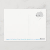 Sad Kawaii Rain Cloud Postkarte (Rückseite)