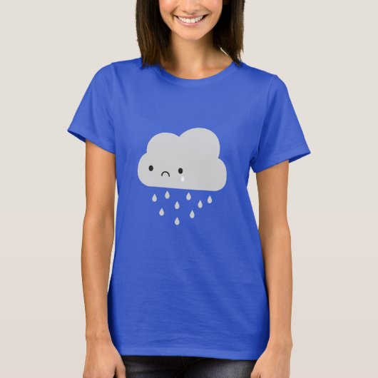 Sad Kawaii Rain Cloud T-Shirt (Vorderseite)