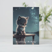 Sad Kitten Dankeskarte (Stehend Vorderseite)