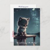 Sad Kitten Dankeskarte (Vorne/Hinten)