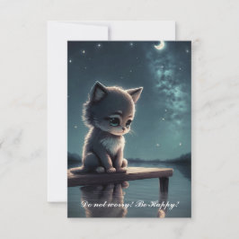Sad Kitten Dankeskarte