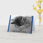 Sad Kitten eine gute Grußkarte Karte (Gelbe Blume)