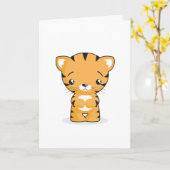 Sad Kitten Grußkarte Karte (Gelbe Blume)