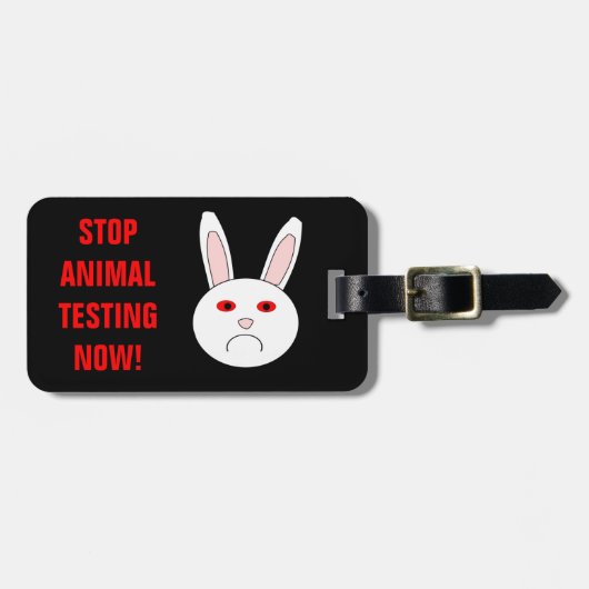 "Sad Labrador Rabbit Custom Luggage"-Tag Gepäckanhänger (Vorderseite horizontal)
