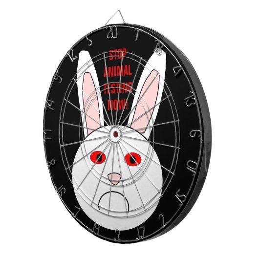 Sad Labrador Rabbit Dartboard Dartscheibe (Vorderseite rechts)