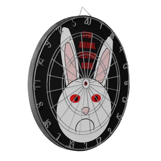 Sad Labrador Rabbit Dartboard Dartscheibe (Vorderseite Links)