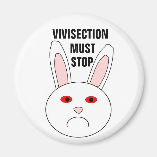 Sad Labrador Rabbit Magnet (Vorne)
