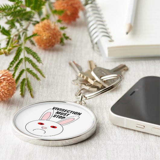 Sad Labrador Rabbit Schlüsselanhänger (Seite)