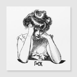 Sad Lady sagt "f#ck" Magnetkarte